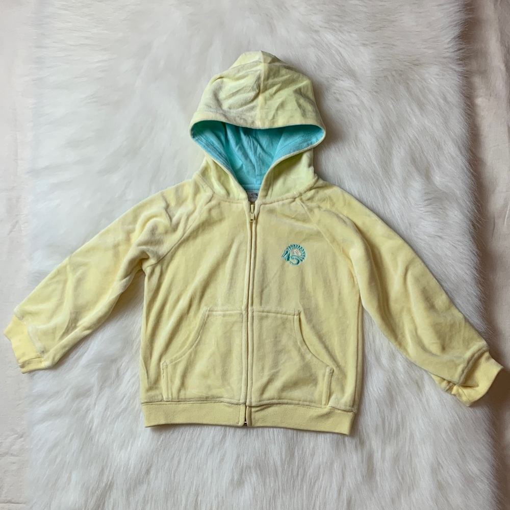Athletic Works Light Yellow Hoodie with aqua Lining